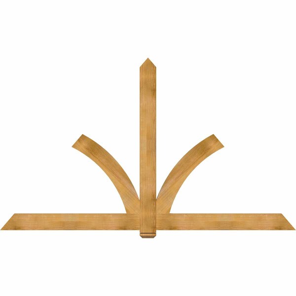 Ekena Millwork Redmond Rough Sawn Timber Gable Bracket, Western Red Cedar, 108"W x 63"H x 2"D x 6"F, 14/12 Pitch GBW108X63X0206RED00RWR - main